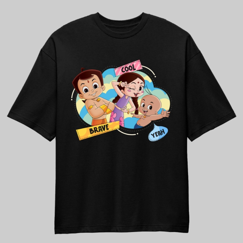 Cool Brave Yeah Chhota Bheem Oversized Unisex T-Shirt