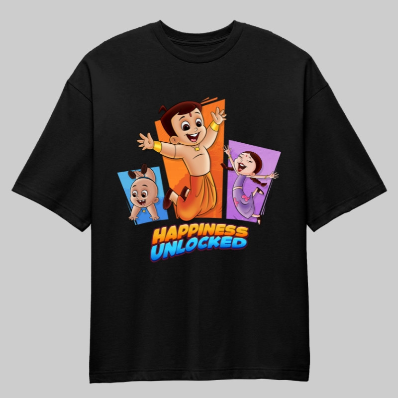 Happiness Unlocked Bheem Squad Oversized Unisex T-Shirt