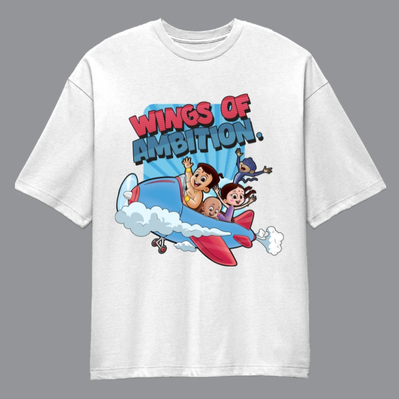 Wings Of Ambition Chhota Bheem Oversized Unisex T-Shirt