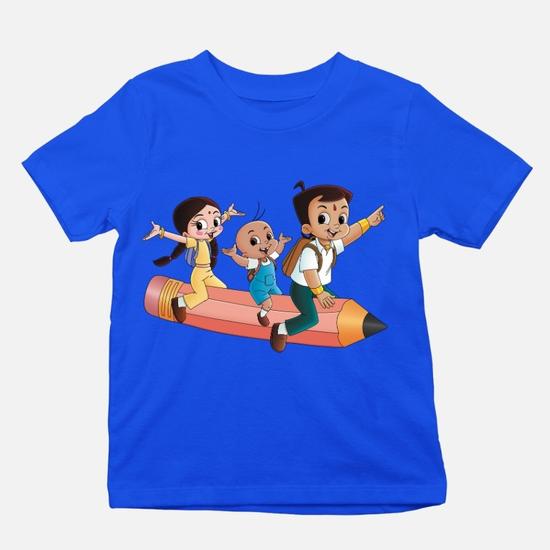 Chhota Bheem's Pencil ride Kids Unisex T-Shirt