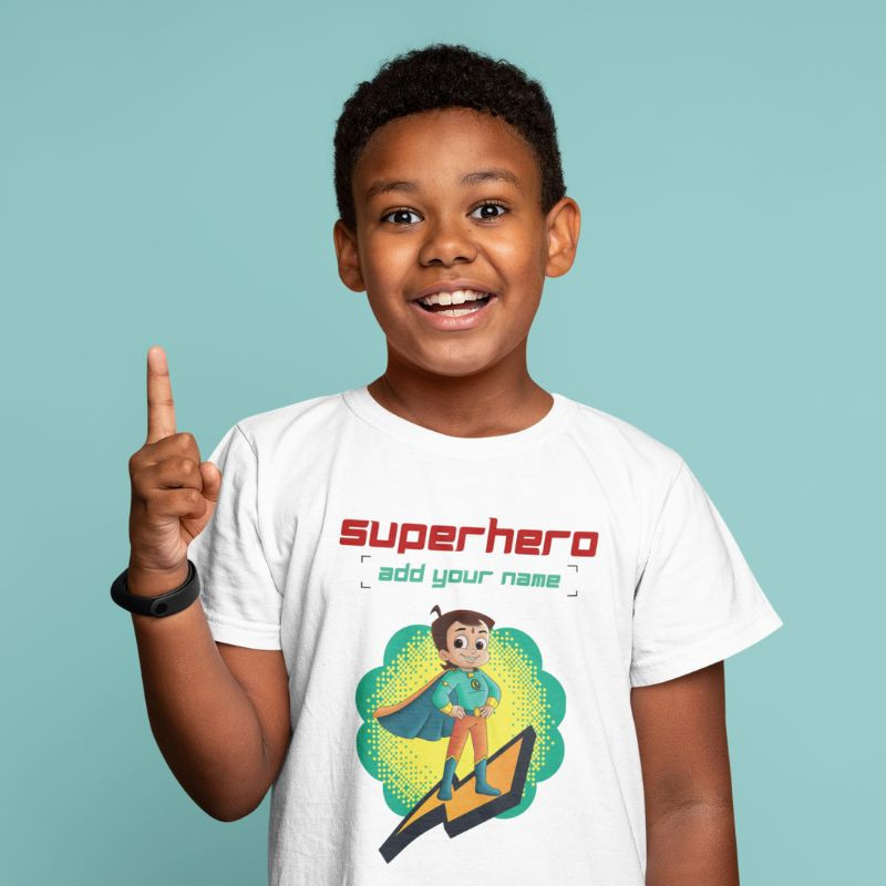 Super Hero Personalized Kids Tshirt